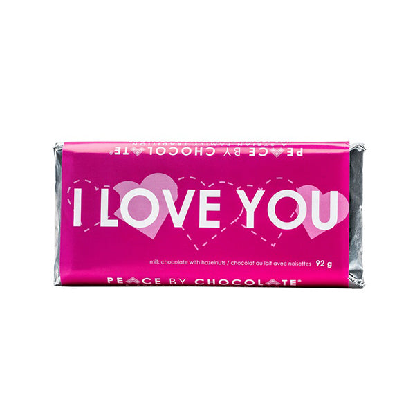 "I Love You" Milk Chocolate Hazelnut Bar