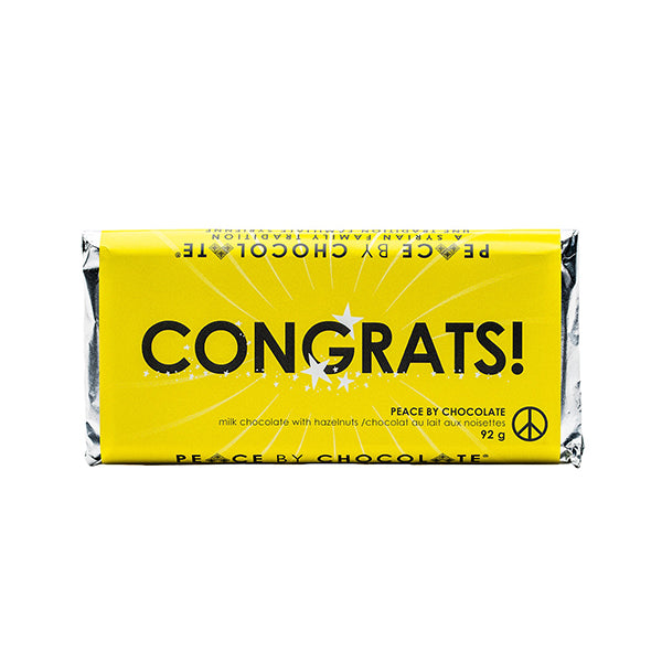"Congratulations" Milk Hazelnut Chocolate Bar