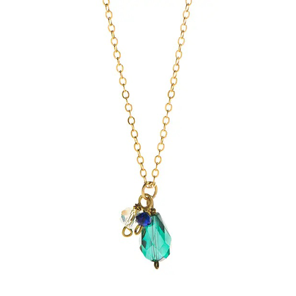 Green Crystal Pendant Necklace