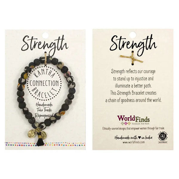 "Strength" Sari Bracelet