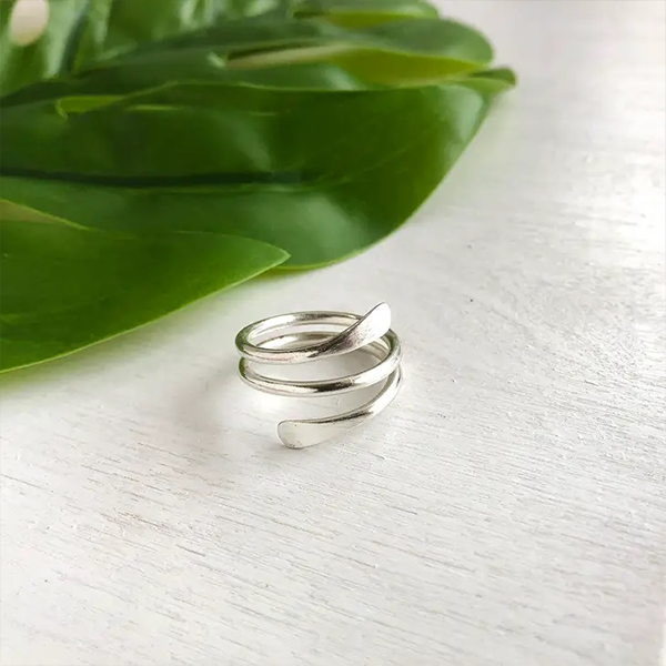 Silver Bands Wrap Ring
