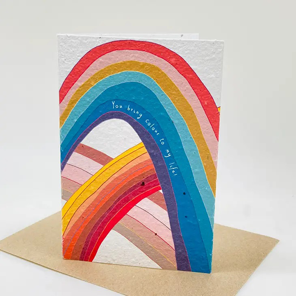 Rainbow Plantable Card