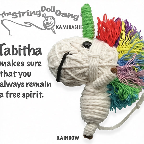 "Tabitha" Unicorn String Doll Keychain