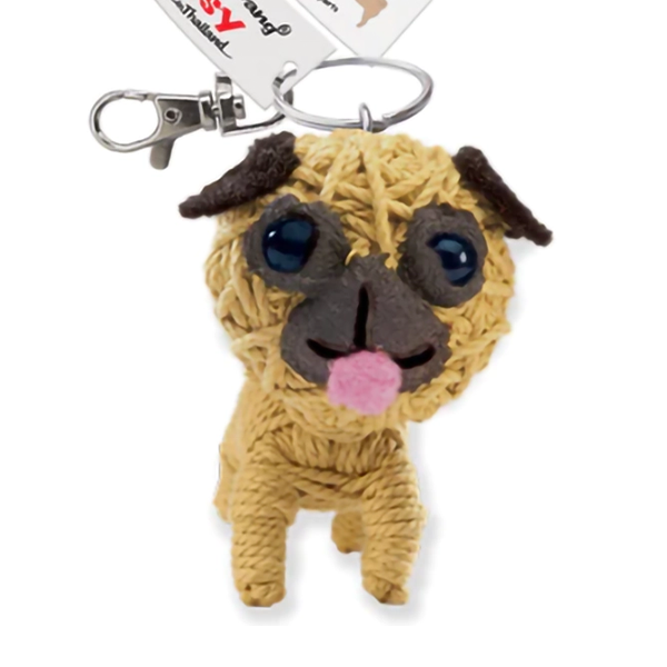 "Pugsy" the Pug String Doll Keychain