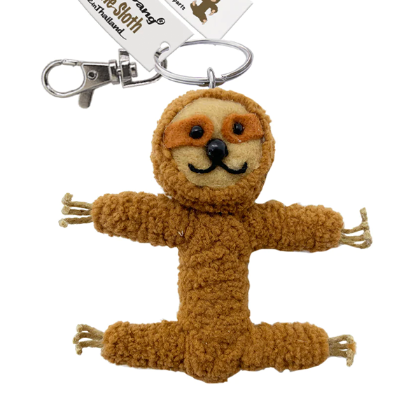 "Sammy" Sloth String Doll Keychain