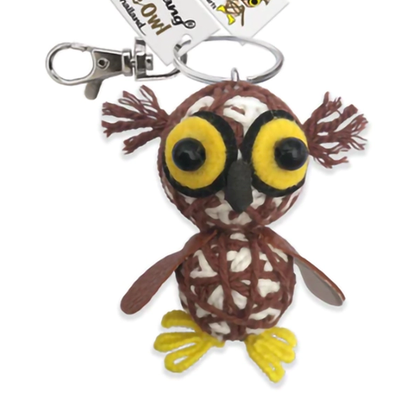 "Barney" Owl String Doll Keychain