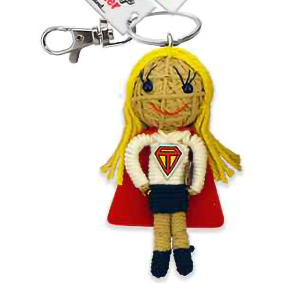 Ms. Super Teacher String Doll Keychain