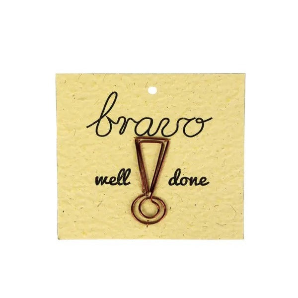 "Bravo" Copper Bookmark