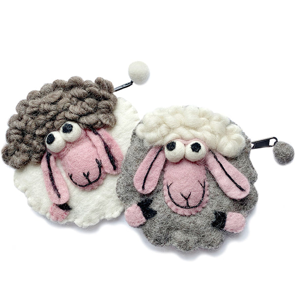 Felted Sheep Coin Purse