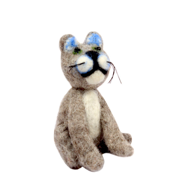 Grey Cat Felt Ornament