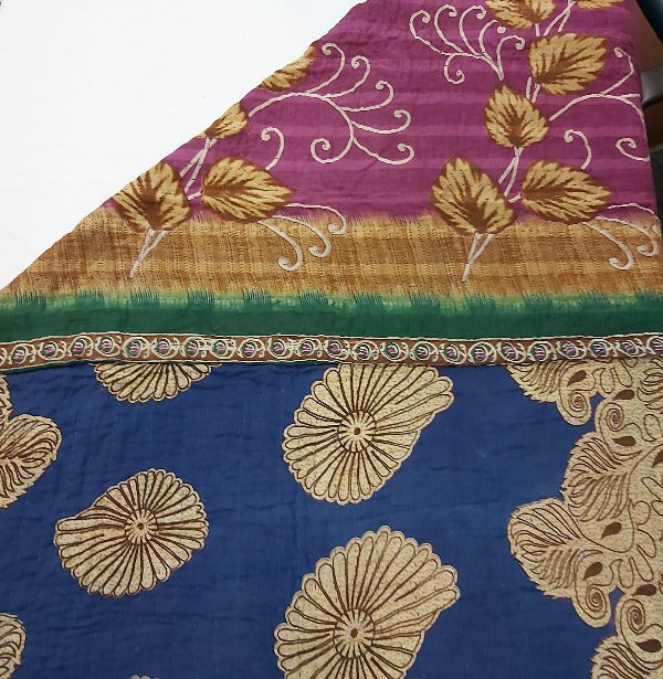 Upcycled Sari Throw