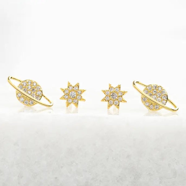 Sparkling Orbit Earring Set