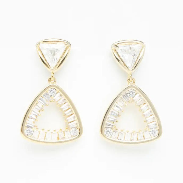 Triangle Sparkle Stud Earrings