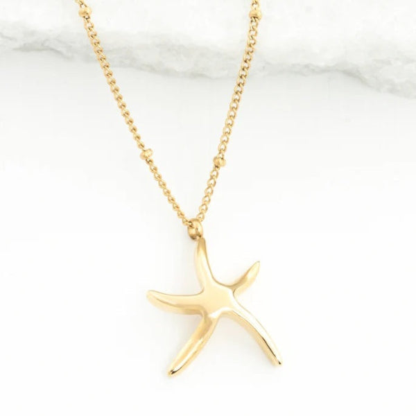 Gold Starfish Necklace