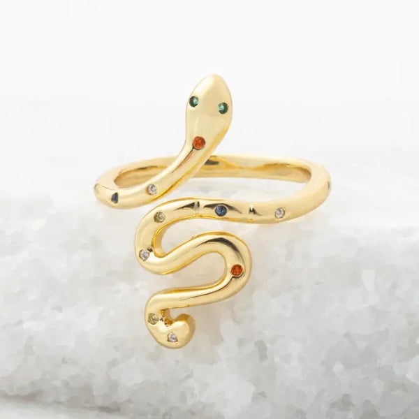 Jeweled Serpent Ring