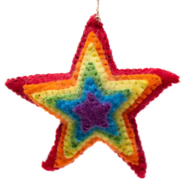 Big Rainbow Star Ornament