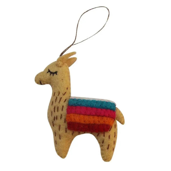 Chill Llama Felt Ornament