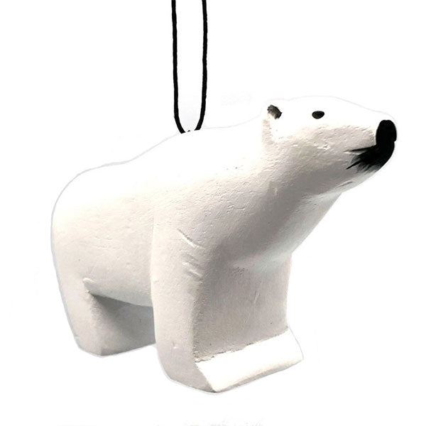 Polar Bear Balsa Wood Ornament