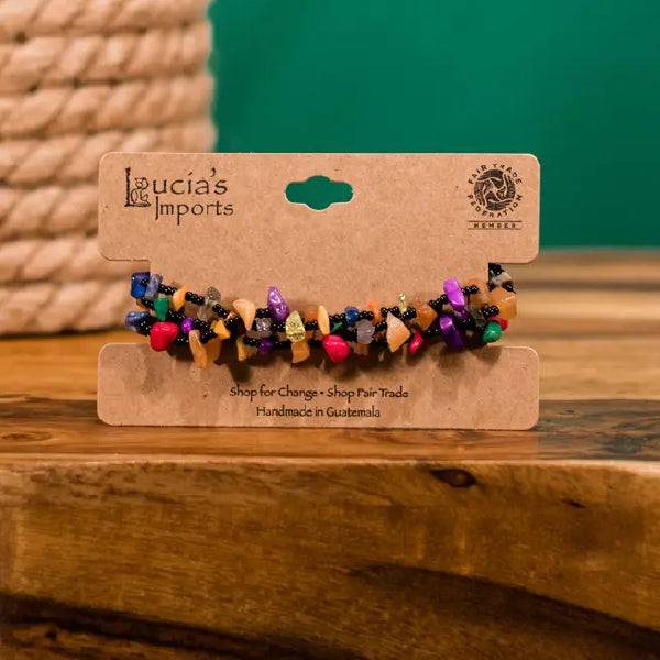 Nighttime Glizt Stone Chip Bracelet