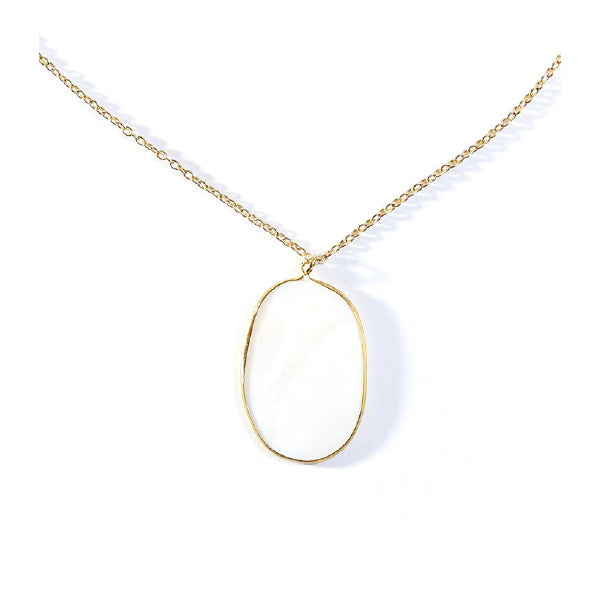 Oval Mother of Pearl Necklace