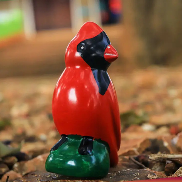 Perched Cardinal Statue