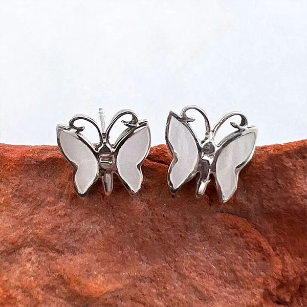 Mother of Pearl Butterfly Earrings
