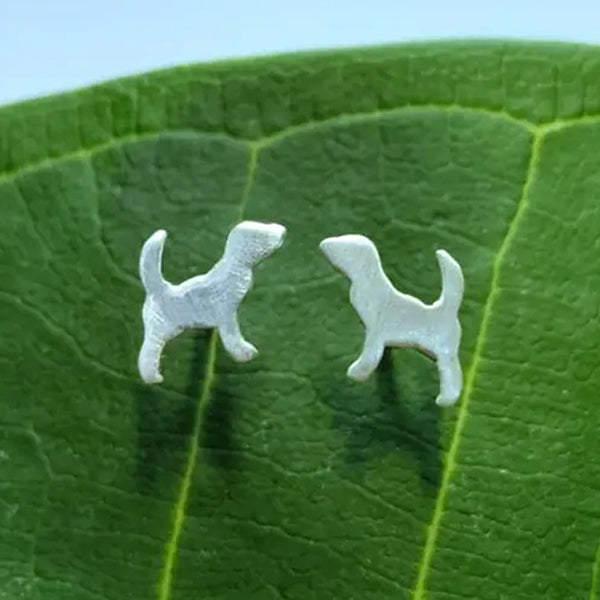 Sterling Silver Puppy Earrings