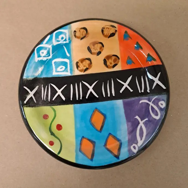 Zulu Themed Ceramic Coaster