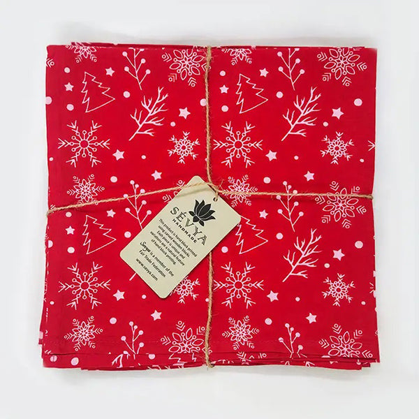 Gentle Snowflake Holiday Napkins