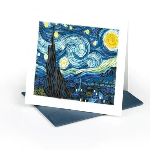 Quilling ART Card:  "Starry Night" by Van Goch