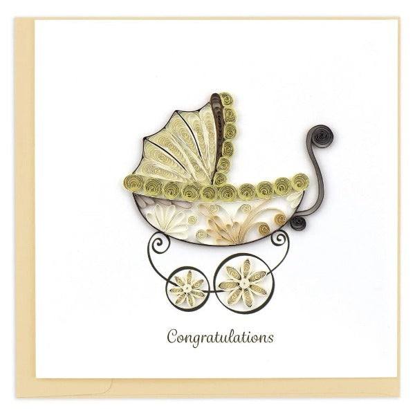 Quilled Card:  Baby Congratulations