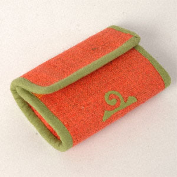 Woven Orange Wallet