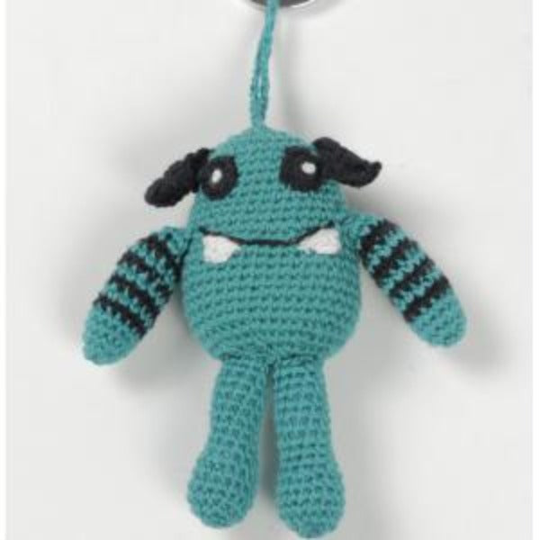 Monster Zipper Pull / Keychain Teal