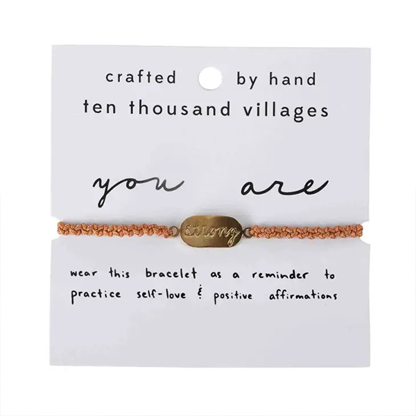 "You are strong" Affirmation Bracelet