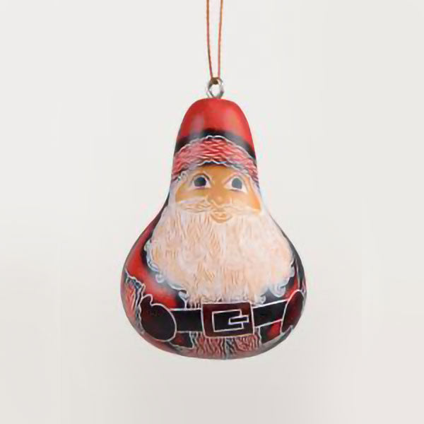 Santa Gourd Ornament