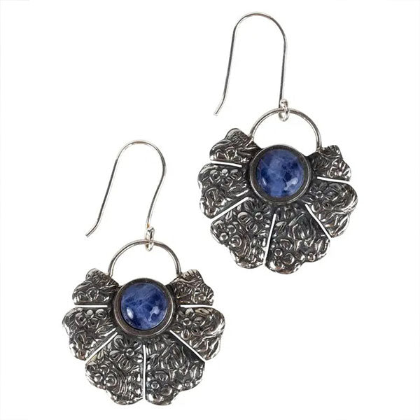 Sodalite Shield Earrings