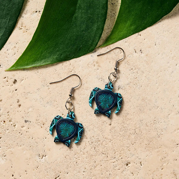 Stylized Turtle Gourd Earrings