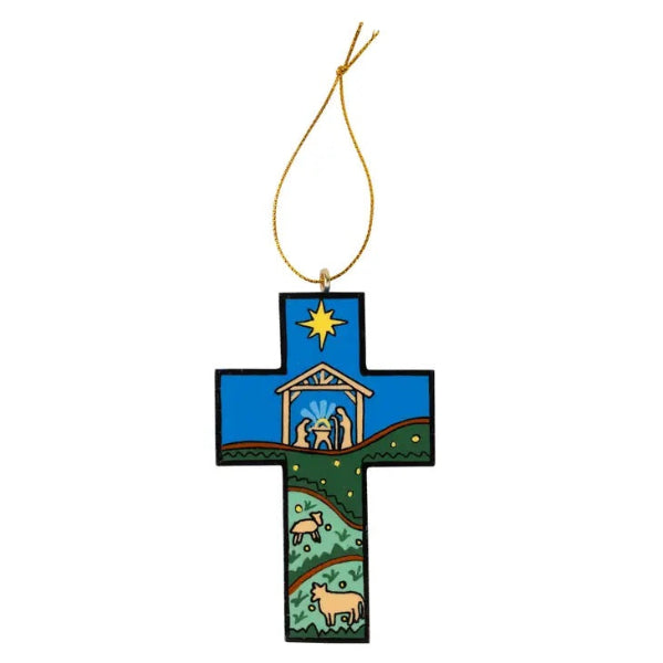 Star of Bethlehem Cross Ornament