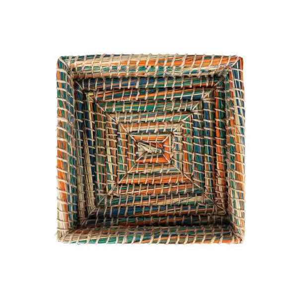 Teal 9" Square Basket