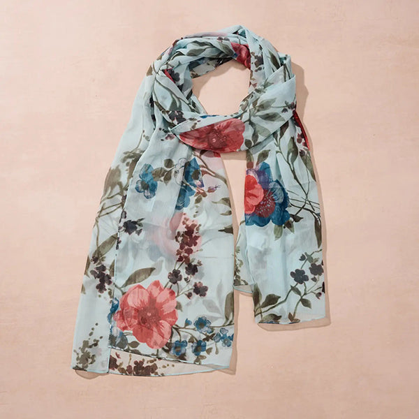 Spring Blooms Chiffon Scarf