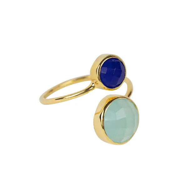 Two-tone Chalcedony Ring