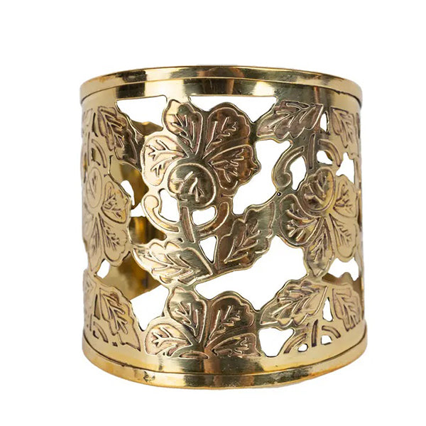 Floral Brass Cuff