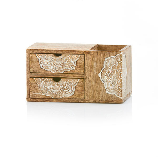 Mango Wood Desk Organizer