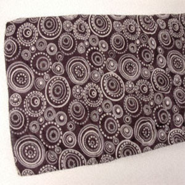 Black Circles Silk Scarf