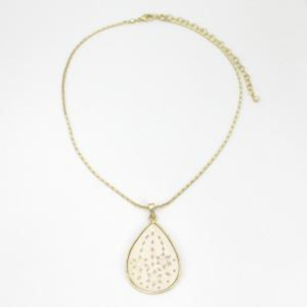 Bone Teardrop Necklace