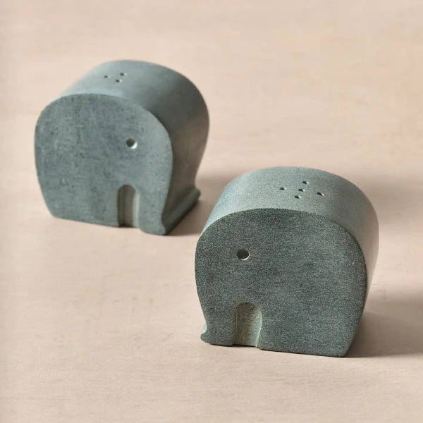 Stone Elephant Salt & Pepper