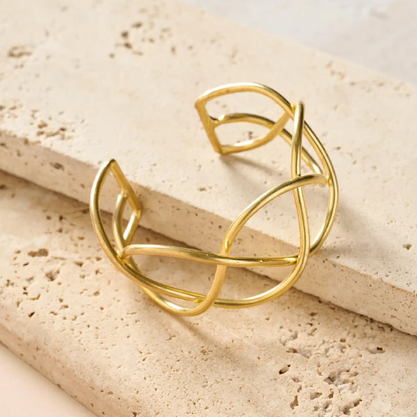 Knotted Brass Cuff