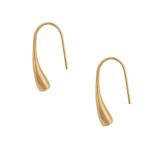 Brass One-Piece Earrings
