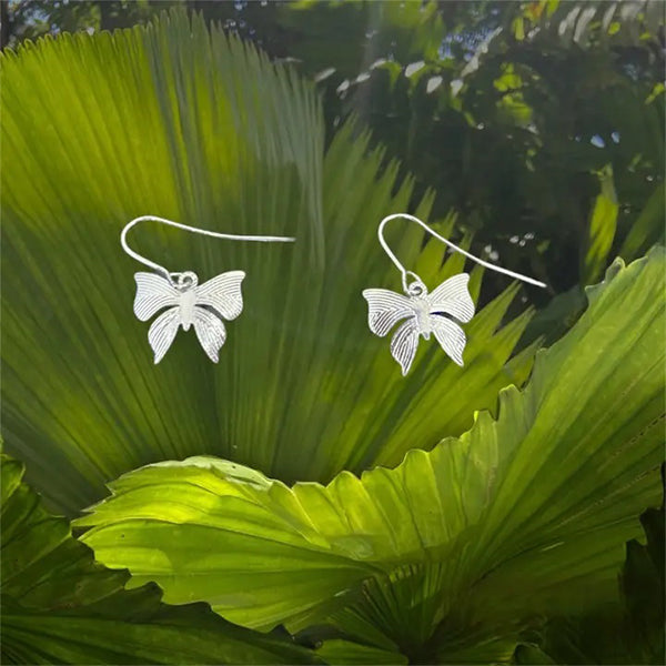 Silver Butterfly Earrings