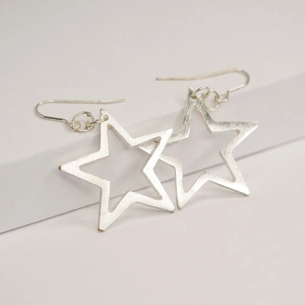 Silver Star Earrings